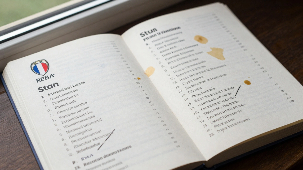 RFU fixture booklet page listing 'Stan' alongside other rugby venue abbreviations.