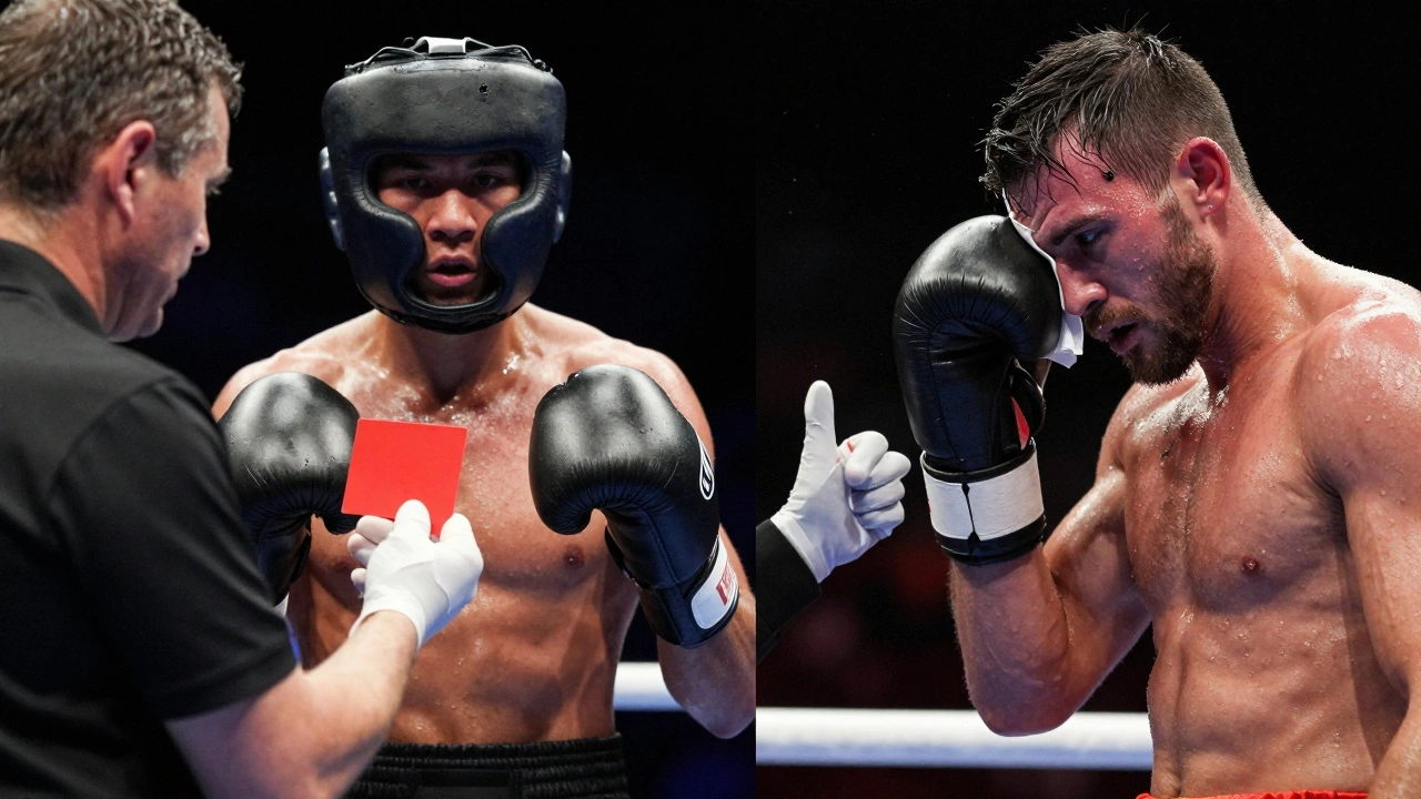 Amateur vs pro boxing foul enforcement comparison